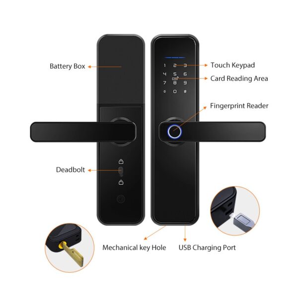 Amazon Best Selling X5 Smart Door Lock Complicated with Alex And Google Home